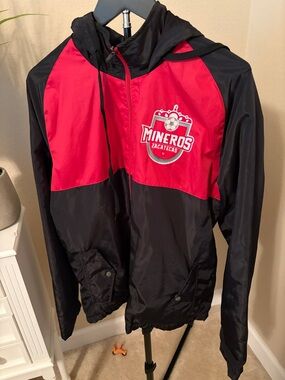 Zacatecas Mineros Men’s Red and Black Windbreaker Jacket
